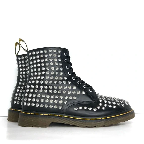 Dr Martens Spike Mettalic Studs 1460 Ankle Boots Men’s 13 Shoes - Picture 2 of 12